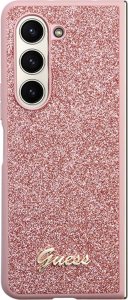 Guess Etui Guess GUHCZFD5HGGSHP Samsung Galaxy Z Fold 5 hardcase Glitter Script różowy/pink 2