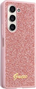 Guess Etui Guess GUHCZFD5HGGSHP Samsung Galaxy Z Fold 5 hardcase Glitter Script różowy/pink 5