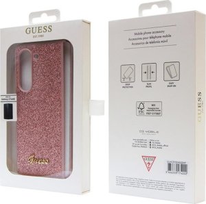 Guess Etui Guess GUHCZFD5HGGSHP Samsung Galaxy Z Fold 5 hardcase Glitter Script różowy/pink 7