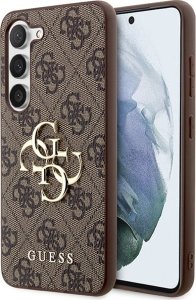 Guess Etui Guess GUHCS23FE4GMGBR Samsung Galaxy S23 FE hardcase 4G Big Metal Logo brązowy/brown 1