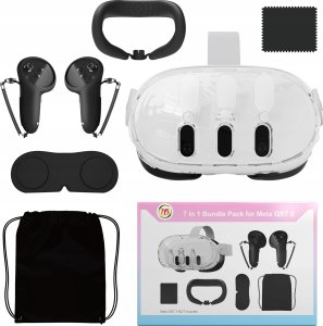 JYS Zestaw Akcesoria Osłona Ochrona Etui Case Do Gogli Okularów Vr Meta Quest 3 / Mq011 3