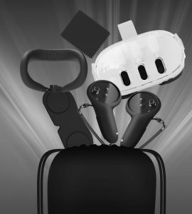 JYS Zestaw Akcesoria Osłona Ochrona Etui Case Do Gogli Okularów Vr Meta Quest 3 / Mq011 6