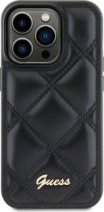 Guess Etui Guess GUHCS23FEPSQSQSK Samsung Galaxy S23 FE hardcase Quilted Metal Logo czarny/black 1