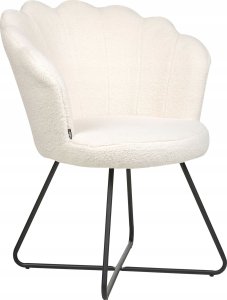 Beliani Fotel boucle biały LOVELOCK 4