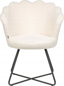 Beliani Fotel boucle biały LOVELOCK 5