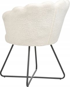 Beliani Fotel boucle biały LOVELOCK 6