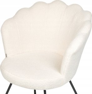 Beliani Fotel boucle biały LOVELOCK 7