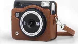 Pokrowiec LoveInstant Futerał Etui Pokrowiec Case Do Fuji Fujifilm Instax Square Sq40 Sq 40 / Brązowy 3