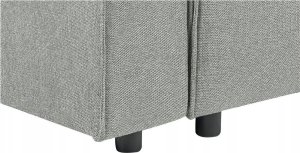 Beliani Narożnik lewostronny rozkładany z pojemnikiem szary KARILA 12