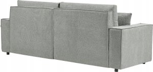 Beliani Narożnik lewostronny rozkładany z pojemnikiem szary KARILA 5