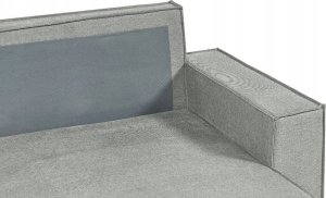 Beliani Narożnik lewostronny rozkładany z pojemnikiem szary KARILA 7