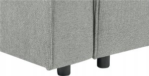 Beliani Narożnik prawostronny rozkładany z pojemnikiem szary KARILA 11