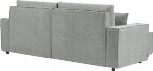 Beliani Narożnik prawostronny rozkładany z pojemnikiem szary KARILA 6