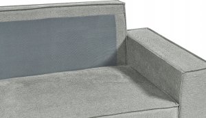 Beliani Narożnik prawostronny rozkładany z pojemnikiem szary KARILA 8