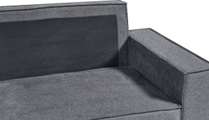 Beliani Narożnik prawostronny rozkładany z pojemnikiem ciemnoszary KARILA 6