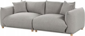 Beliani Sofa 3-osobowa jasnoszara LUVOS 2