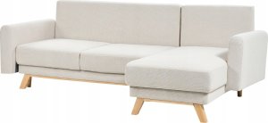 Beliani Sofa narożna lewostronna beżowa SIRO 4