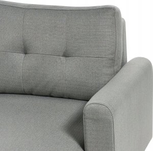 Beliani Sofa narożna lewostronna szara SIRO 12