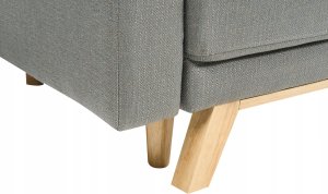 Beliani Sofa narożna lewostronna szara SIRO 15