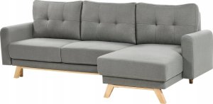 Beliani Sofa narożna lewostronna szara SIRO 3