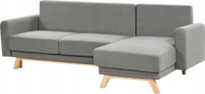 Beliani Sofa narożna lewostronna szara SIRO 4