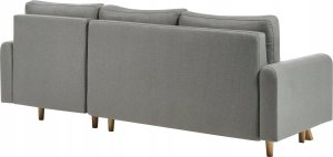 Beliani Sofa narożna lewostronna szara SIRO 6
