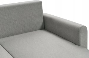 Beliani Sofa narożna lewostronna szara SIRO 7