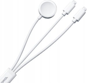 Joyroom Kabel 3w1 Joyroom S-IW007 USB-A / ładowarka magnetyczna, USB-A, Lightning 1.2m biały 2