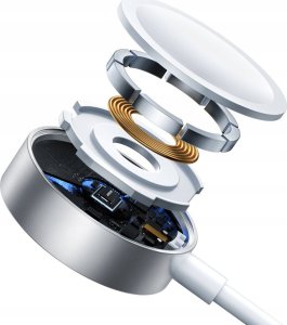 Joyroom Kabel 3w1 Joyroom S-IW007 USB-A / ładowarka magnetyczna, USB-A, Lightning 1.2m biały 6