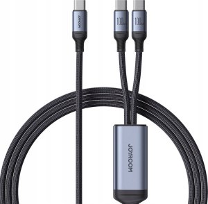 Kabel USB Joyroom USB-C - 2x USB-C 1.5 m Czarny (JYR887) 1