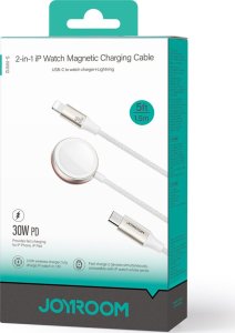 Joyroom Kabel 2w1 S-IW011 USB-C / Lightningbdo Apple Watch 1.5m biały 5