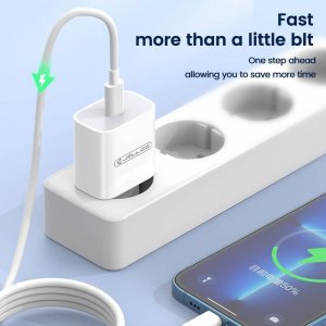 Ładowarka Jellico JELLICO ładowarka sieciowa AK180 PD 20W 1xUSB-C + kabel USB-C - Lightning Biały standard 5
