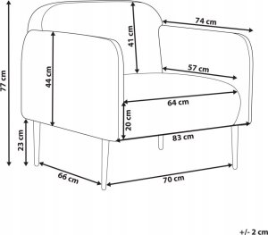 Beliani Fotel tapicerowany szary STOUBY 8