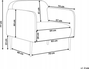 Beliani Fotel tapicerowany szary STOUBY 9
