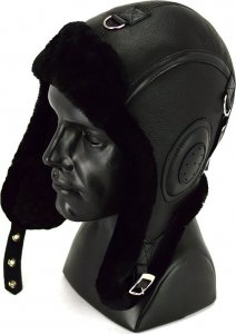 Podhale Regionals Czapka skórzana pilotka LOTNIK - ZIMA 57-58 cm (L) 9