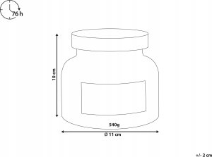 Beliani Świeca zapachowa sojowa bergamotka DELIGHT BLISS 6