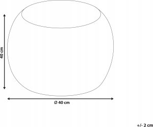 Beliani Puf bawełniany ø 40 cm beżowy ARPATU 3