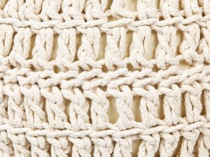 Beliani Puf bawełniany ø 40 cm beżowy ARPATU 5