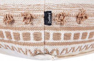 Beliani Puf bawełniany 50 x 50 x 35 cm beżowy KARAW 5