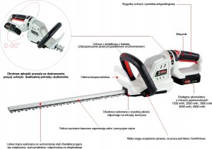 NAC Nożyce akumulatorowe HB18-B20-45-L-RH-S 45.5 cm 14