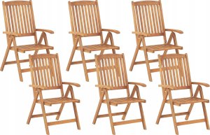 Beliani Zestaw ogrodowy drewno akacjowe stół i 6 krzeseł JAVA z parasolem 12