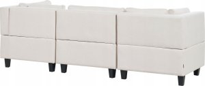 Beliani Sofa modułowa 3-osobowa z otomaną jasnobeżowa UNSTAD 5