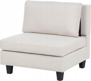 Beliani Sofa modułowa 3-osobowa z otomaną jasnobeżowa UNSTAD 6