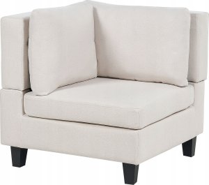 Beliani Sofa modułowa 3-osobowa z otomaną jasnobeżowa UNSTAD 7