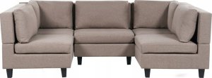 Beliani Sofa modułowa 5-osobowa brązowa UNSTAD Lumarko! 1