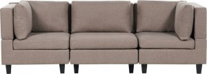 Beliani Sofa modułowa 3-osobowa brązowa UNSTAD Lumarko! 1