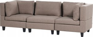 Beliani Sofa modułowa 3-osobowa brązowa UNSTAD 2