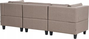 Beliani Sofa modułowa 3-osobowa brązowa UNSTAD 3
