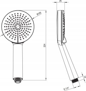 Słuchawka prysznicowa Deante Słuchawka prysznicowa 5-funkcyjna - start-stop 2