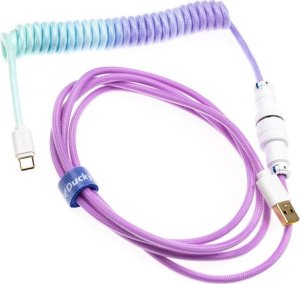 Kabel USB Ducky Ducky Premicord Azure Coiled Cable, USB Typ C auf Typ A - 1,8m 1